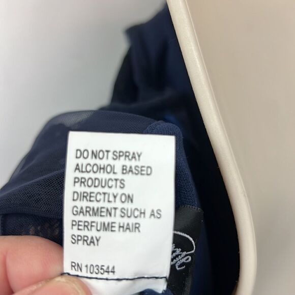 La Femme Lace and sequins formal midi dress size 8 - Picture 14 of 15